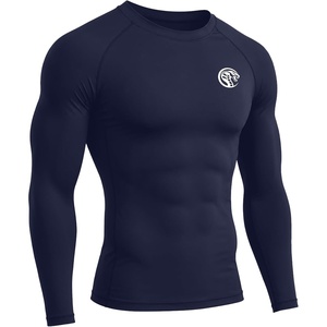 image:imageRoadbox Mens UPF 50 BJJ Rash Guard Jiu Jitsu Long Sleeve Compression Shirts MMA Athletic Base Layer Wrestling GrapplingDark Blue