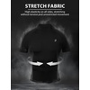 image:imageRoadbox 2 Pack Mens Compression Shirt Short Sleeve Mock Turtleneck Athletic Undershirt Cool Dry Base Layer Top for WorkoutBackwhite