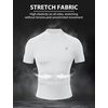 image:imageRoadbox 2 Pack Mens Compression Shirt Short Sleeve Mock Turtleneck Athletic Undershirt Cool Dry Base Layer Top for WorkoutWhitewhite