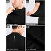 image:imageRoadbox Mens Compression Shirt Mock Turtleneck Athletic Undershirt Short Sleeve Cool Dry T Shirts for Gym Workout SportsBlack