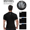 image:imageRoadbox Mens Compression Shirt Mock Turtleneck Athletic Undershirt Short Sleeve Cool Dry T Shirts for Gym Workout SportsBlack