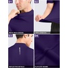 image:imageRoadbox Mens Compression Shirt Mock Turtleneck Athletic Undershirt Short Sleeve Cool Dry T Shirts for Gym Workout SportsDark Purple