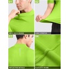 image:imageRoadbox Mens Compression Shirt Mock Turtleneck Athletic Undershirt Short Sleeve Cool Dry T Shirts for Gym Workout SportsLime Green