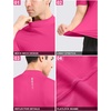image:imageRoadbox Mens Compression Shirt Mock Turtleneck Athletic Undershirt Short Sleeve Cool Dry T Shirts for Gym Workout SportsRose Red