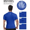 image:imageRoadbox Mens Compression Shirt Mock Turtleneck Athletic Undershirt Short Sleeve Cool Dry T Shirts for Gym Workout SportsRoyal Blue