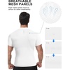 image:imageRoadbox Mens Compression Shirt Mock Turtleneck Athletic Undershirt Short Sleeve Cool Dry T Shirts for Gym Workout SportsWhite