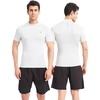 image:imageRoadbox Mens Compression Shirt Mock Turtleneck Athletic Undershirt Short Sleeve Cool Dry T Shirts for Gym Workout SportsWhite