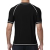 image:imageRoadbox Swim Shirts for Men UPF 50 Short Sleeve Rash Guard UV Sun Protection Quick Dry Water TShirt for Surfing and BeachBlack