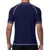 image:imageRoadbox Swim Shirts for Men UPF 50 Short Sleeve Rash Guard UV Sun Protection Quick Dry Water TShirt for Surfing and BeachNavy Blue