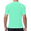 image:imageRoadbox Swim Shirts for Men UPF 50 Short Sleeve Rash Guard UV Sun Protection Quick Dry Water TShirt for Surfing and BeachSea Green