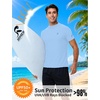 image:imageRoadbox Swim Shirts for Men UPF 50 Short Sleeve Rash Guard UV Sun Protection Quick Dry Water TShirt for Surfing and BeachSky Blue