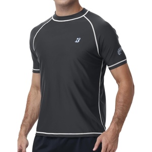 image:imageRoadbox Swim Shirts for Men UPF 50 Short Sleeve Rash Guard UV Sun Protection Quick Dry Water TShirt for Surfing and BeachDark Gray