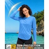 image:imageRoadbox Womens UPF 50 Sun Protection Shirts Long Sleeve Quick Dry Swim Rash Guard Lightweight Workout Running Hiking Tops01 Blue