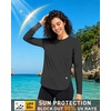 image:imageRoadbox Womens UPF 50 Sun Protection Shirts Long Sleeve Quick Dry Swim Rash Guard Lightweight Workout Running Hiking Tops02 Black