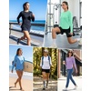 image:imageRoadbox Womens UPF 50 Sun Protection Shirts Long Sleeve Quick Dry Swim Rash Guard Lightweight Workout Running Hiking Tops02 Black