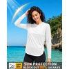 image:imageRoadbox Womens UPF 50 Sun Protection Shirts Long Sleeve Quick Dry Swim Rash Guard Lightweight Workout Running Hiking Tops03 White