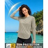 image:imageRoadbox Womens UPF 50 Sun Protection Shirts Long Sleeve Quick Dry Swim Rash Guard Lightweight Workout Running Hiking Tops09 Off White