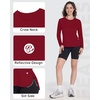 image:imageRoadbox Womens UPF 50 Sun Protection Shirts Long Sleeve Quick Dry Swim Rash Guard Lightweight Workout Running Hiking Tops10 Dark Red