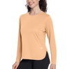 image:imageRoadbox Womens UPF 50 Sun Protection Shirts Long Sleeve Quick Dry Swim Rash Guard Lightweight Workout Running Hiking Tops08 Light Orange
