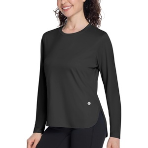 image:imageRoadbox Womens UPF 50 Sun Protection Shirts Long Sleeve Quick Dry Swim Rash Guard Lightweight Workout Running Hiking Tops02 Black