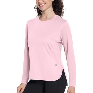 image:imageRoadbox Womens UPF 50 Sun Protection Shirts Long Sleeve Quick Dry Swim Rash Guard Lightweight Workout Running Hiking Tops05 Pink