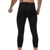 image:imageRoadbox 2 Pack Mens 34 Compression Pants Athletic Basketball Workout Tights Leggings Sport Running Spandex Base LayerBlackgray