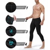 image:imageRoadbox 2 Pack Mens 34 Compression Pants Athletic Basketball Workout Tights Leggings Sport Running Spandex Base LayerBlackgray