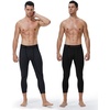 image:imageRoadbox 2 Pack Mens 34 Compression Pants Athletic Basketball Workout Tights Leggings Sport Running Spandex Base LayerBlackgray