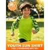 image:imageRoadbox Boys Rash Guard Long Sleeve UPF 50 Kids Toddler Swim Shirt UV Sun Protection Youth Water Shirts for Beach SurfAgreen