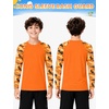 image:imageRoadbox Boys Rash Guard Long Sleeve UPF 50 Kids Toddler Swim Shirt UV Sun Protection Youth Water Shirts for Beach SurfAorange