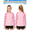 image:imageRoadbox Boys Rash Guard Long Sleeve UPF 50 Kids Toddler Swim Shirt UV Sun Protection Youth Water Shirts for Beach SurfApink