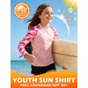 image:imageRoadbox Boys Rash Guard Long Sleeve UPF 50 Kids Toddler Swim Shirt UV Sun Protection Youth Water Shirts for Beach SurfApink