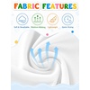 image:imageRoadbox Boys Rash Guard Long Sleeve UPF 50 Kids Toddler Swim Shirt UV Sun Protection Youth Water Shirts for Beach SurfAwhite