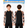 image:imageRoadbox Boys Rash Guard Long Sleeve UPF 50 Kids Toddler Swim Shirt UV Sun Protection Youth Water Shirts for Beach SurfBblack