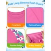 image:imageRoadbox Boys Rash Guard Long Sleeve UPF 50 Kids Toddler Swim Shirt UV Sun Protection Youth Water Shirts for Beach SurfBbright Pink