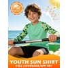 image:imageRoadbox Boys Rash Guard Long Sleeve UPF 50 Kids Toddler Swim Shirt UV Sun Protection Youth Water Shirts for Beach SurfBgreen