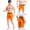 image:imageRoadbox Mens Compression Shorts Spandex Athletic Running Shorts Performance Workout Underwear for Sports BasketballOrange