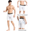 image:imageRoadbox Mens Compression Shorts Spandex Athletic Running Shorts Performance Workout Underwear for Sports BasketballWhite