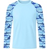 image:imageRoadbox Boys Rash Guard Long Sleeve UPF 50 Kids Toddler Swim Shirt UV Sun Protection Youth Water Shirts for Beach SurfAlight Blue