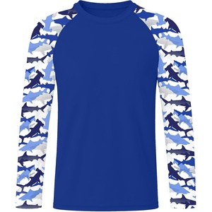 image:imageRoadbox Boys Rash Guard Long Sleeve UPF 50 Kids Toddler Swim Shirt UV Sun Protection Youth Water Shirts for Beach SurfAroyal Blue