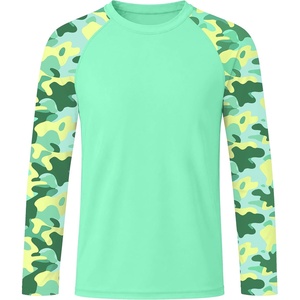image:imageRoadbox Boys Rash Guard Long Sleeve UPF 50 Kids Toddler Swim Shirt UV Sun Protection Youth Water Shirts for Beach SurfBgreen