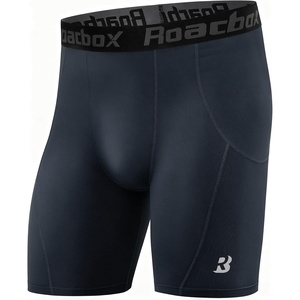 image:imageRoadbox Mens Compression Shorts Spandex Athletic Running Shorts Performance Workout Underwear for Sports BasketballGrey