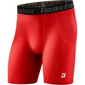 image:imageRoadbox Mens Compression Shorts Spandex Athletic Running Shorts Performance Workout Underwear for Sports BasketballRed