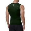 image:imageRoadbox Mens Sleeveless Compression Shirt Athletic Workout Tank Tops Sports Running Slimming Base LayerArmy Green