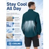 image:imageRoadbox Mens Sun Protection Fishing Shirt Long Sleeve Cool Dry Lightweight UPF 50 Shirts for Hiking Safari Camping TravelDark Blue