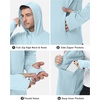 image:imageRoadbox Mens Sun Protection Hoodie Jacket UPF 50 Full Zip Long Sleeve SPF UV Shirts for Hiking Fishing01 Light Blue
