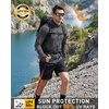 image:imageRoadbox Mens Sun Protection Hoodie Jacket UPF 50 Full Zip Long Sleeve SPF UV Shirts for Hiking Fishing02 Dark Gray