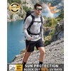 image:imageRoadbox Mens Sun Protection Hoodie Jacket UPF 50 Full Zip Long Sleeve SPF UV Shirts for Hiking Fishing03 Gray