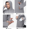 image:imageRoadbox Mens Sun Protection Hoodie Jacket UPF 50 Full Zip Long Sleeve SPF UV Shirts for Hiking Fishing03 Gray