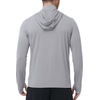 image:imageRoadbox Mens Sun Protection Hoodie Jacket UPF 50 Full Zip Long Sleeve SPF UV Shirts for Hiking Fishing03 Gray